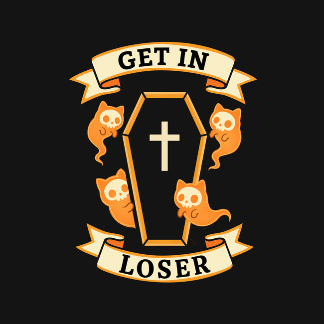 Get In Loser Ghost Cats-Mens-Heavyweight-Tee-MaxoArt