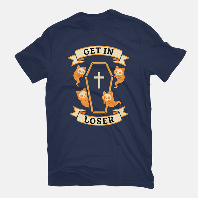 Get In Loser Ghost Cats-Mens-Premium-Tee-MaxoArt