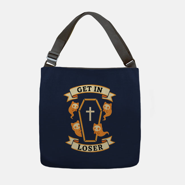 Get In Loser Ghost Cats-None-Adjustable Tote-Bag-MaxoArt