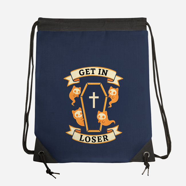 Get In Loser Ghost Cats-None-Drawstring-Bag-MaxoArt