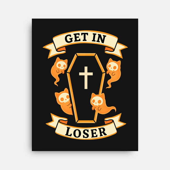 Get In Loser Ghost Cats-None-Stretched-Canvas-MaxoArt