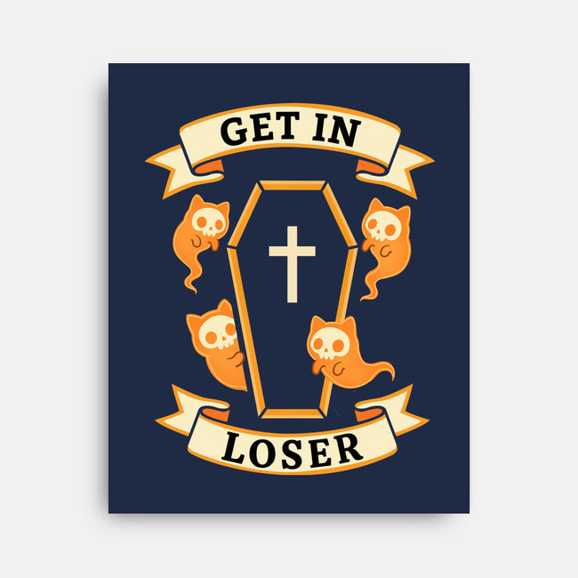 Get In Loser Ghost Cats-None-Stretched-Canvas-MaxoArt