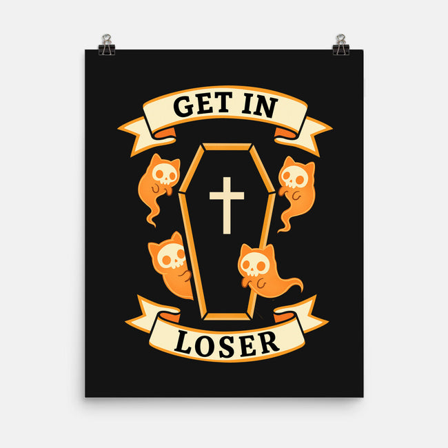Get In Loser Ghost Cats-None-Matte-Poster-MaxoArt