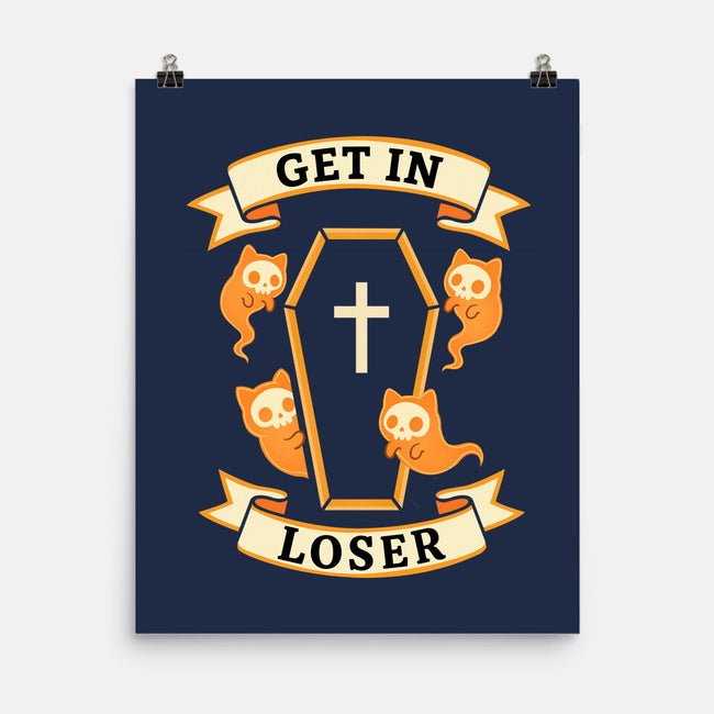 Get In Loser Ghost Cats-None-Matte-Poster-MaxoArt
