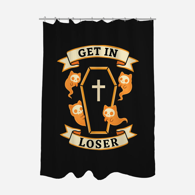 Get In Loser Ghost Cats-None-Polyester-Shower Curtain-MaxoArt