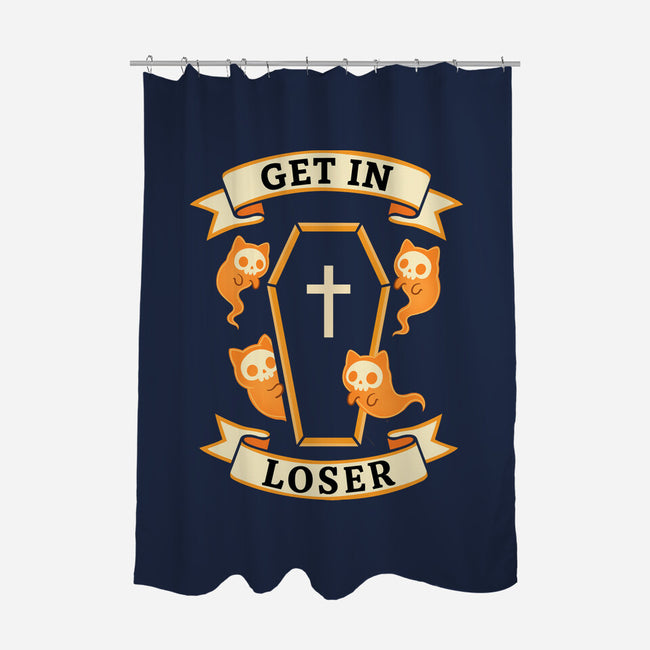 Get In Loser Ghost Cats-None-Polyester-Shower Curtain-MaxoArt