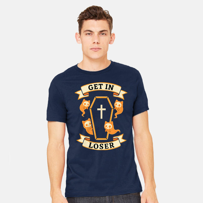 Get In Loser Ghost Cats-Mens-Heavyweight-Tee-MaxoArt