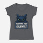 Sorry I'm Late I Saw A Cat-Womens-V-Neck-Tee-MaxoArt