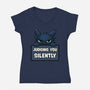 Sorry I'm Late I Saw A Cat-Womens-V-Neck-Tee-MaxoArt