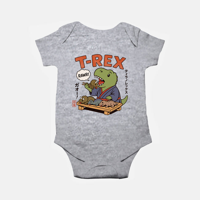T-Rex Breakfast-Baby-Basic-Onesie-fanfabio