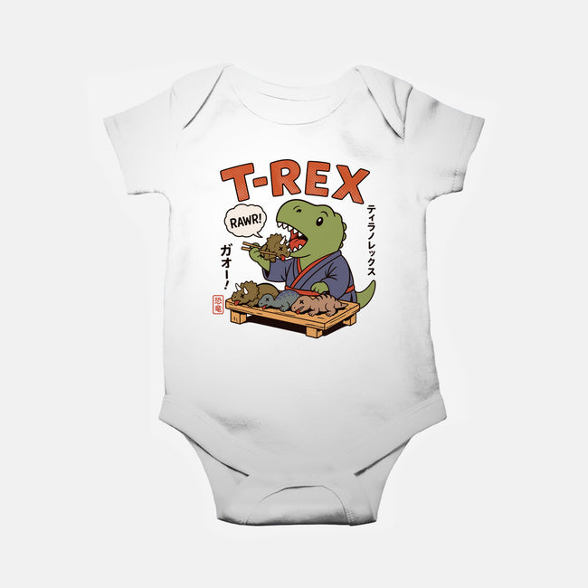 T-Rex Breakfast-Baby-Basic-Onesie-fanfabio