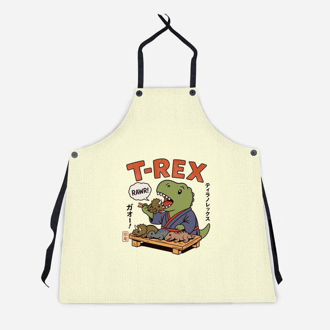 T-Rex Breakfast-Unisex-Kitchen-Apron-fanfabio