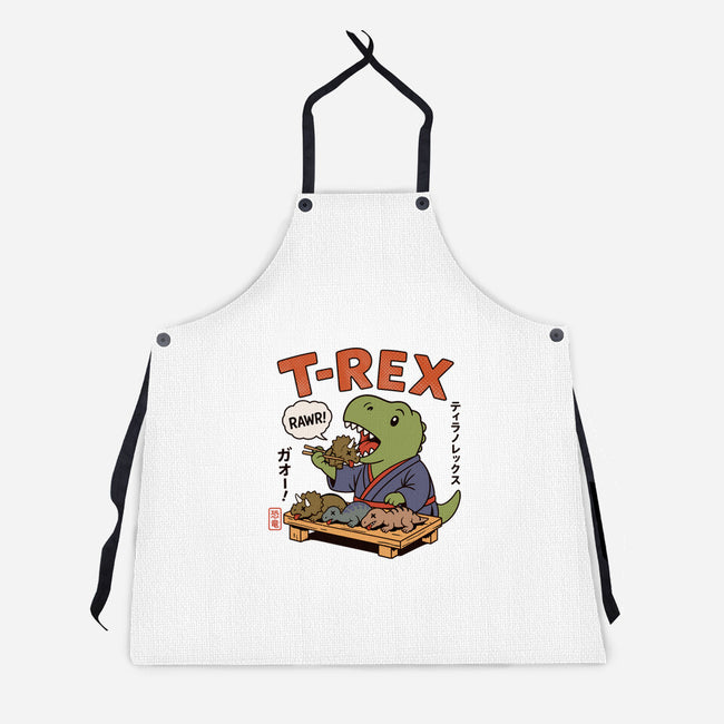 T-Rex Breakfast-Unisex-Kitchen-Apron-fanfabio
