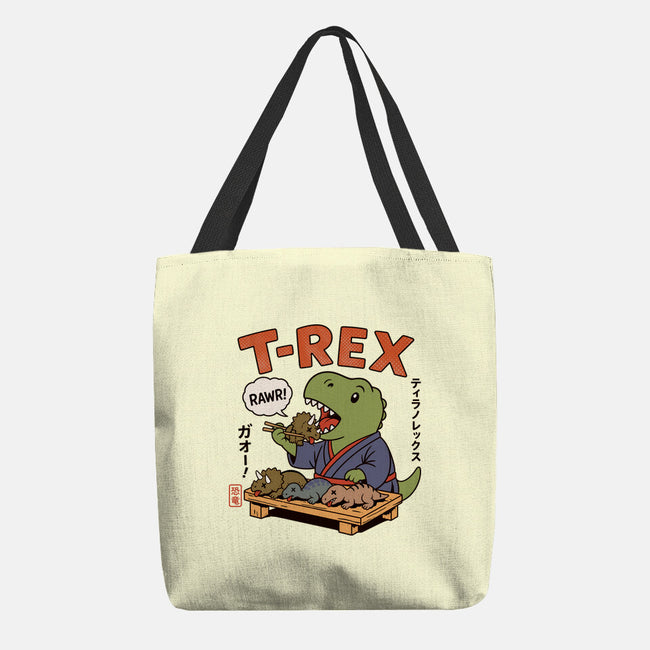 T-Rex Breakfast-None-Basic Tote-Bag-fanfabio