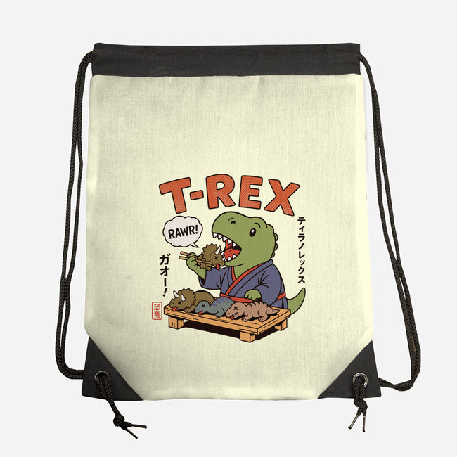 T-Rex Breakfast-None-Drawstring-Bag-fanfabio