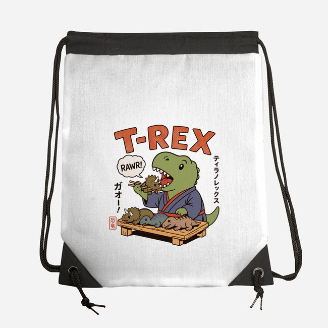 T-Rex Breakfast-None-Drawstring-Bag-fanfabio