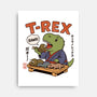 T-Rex Breakfast-None-Stretched-Canvas-fanfabio