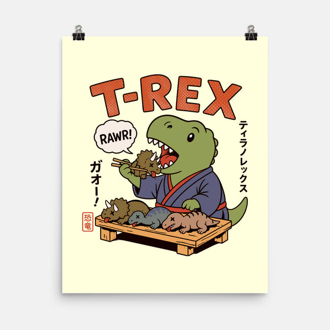 T-Rex Breakfast-None-Matte-Poster-fanfabio
