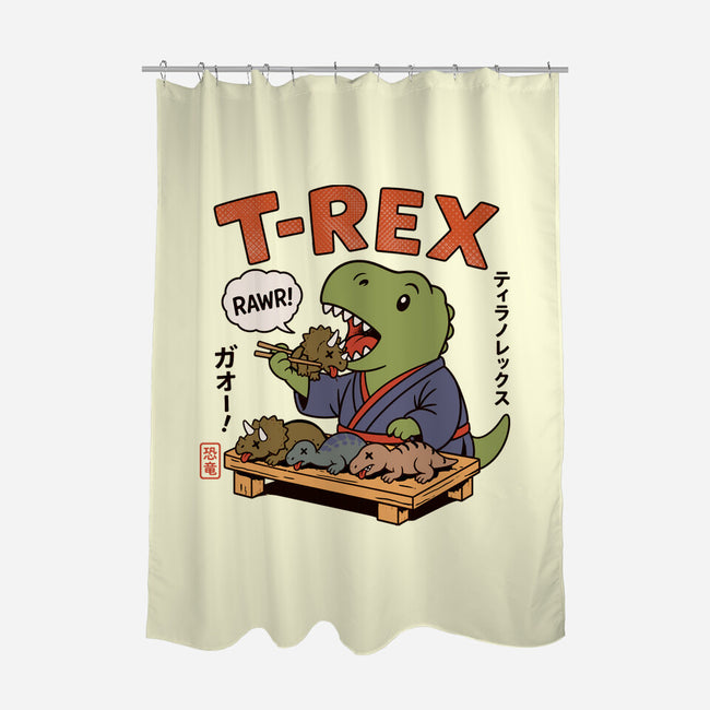 T-Rex Breakfast-None-Polyester-Shower Curtain-fanfabio