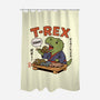 T-Rex Breakfast-None-Polyester-Shower Curtain-fanfabio