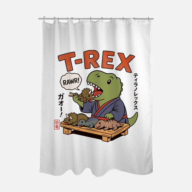 T-Rex Breakfast-None-Polyester-Shower Curtain-fanfabio