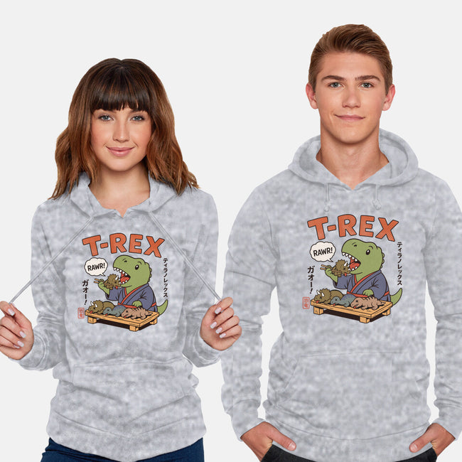 T-Rex Breakfast-Unisex-Pullover-Sweatshirt-fanfabio
