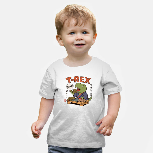 T-Rex Breakfast-Baby-Basic-Tee-fanfabio