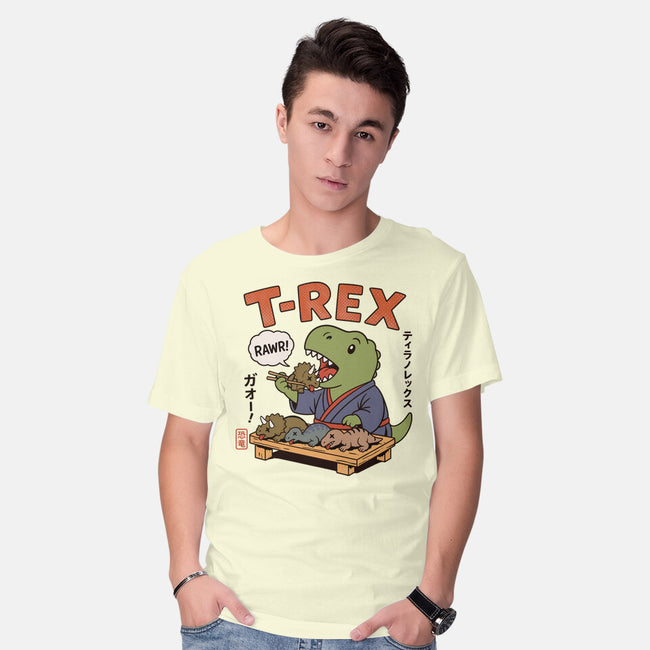T-Rex Breakfast-Mens-Basic-Tee-fanfabio