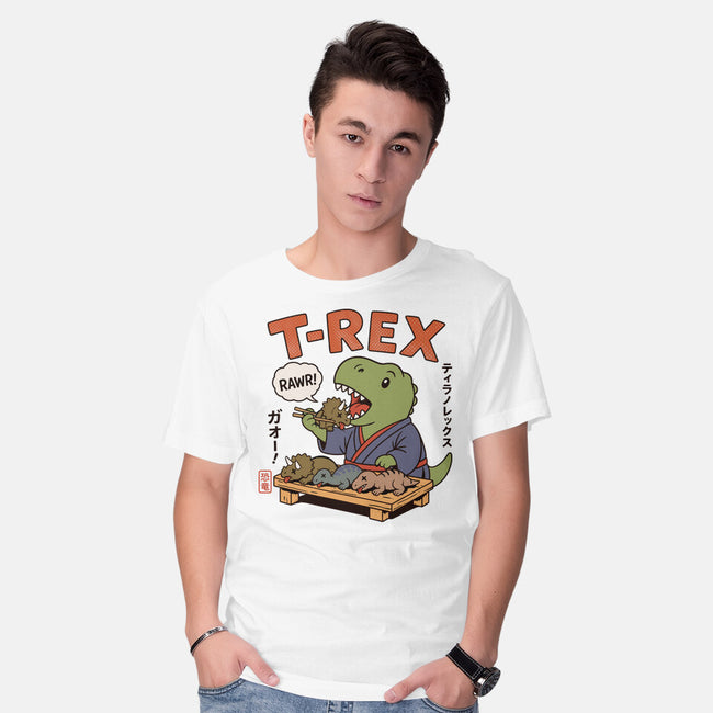 T-Rex Breakfast-Mens-Basic-Tee-fanfabio