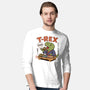 T-Rex Breakfast-Mens-Long Sleeved-Tee-fanfabio