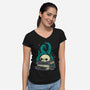 Lovecraftian Books Lover-Womens-V-Neck-Tee-xMorfina