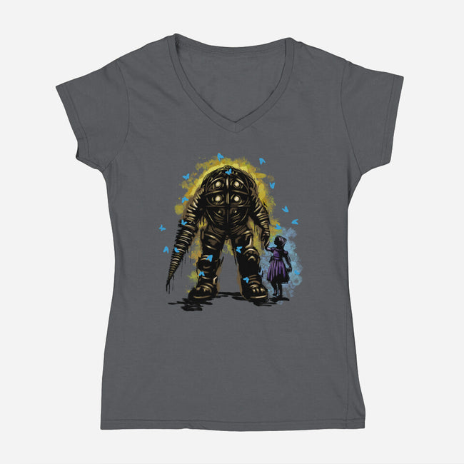 Thanks Mr B-Womens-V-Neck-Tee-nickzzarto