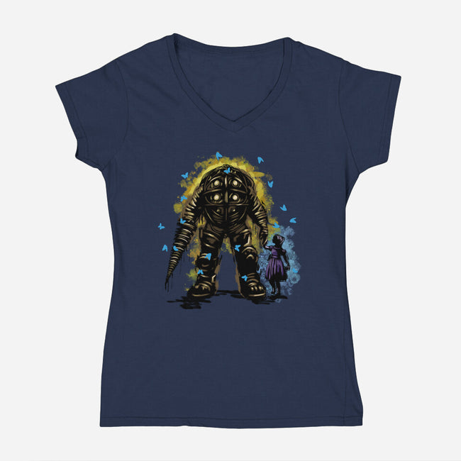 Thanks Mr B-Womens-V-Neck-Tee-nickzzarto