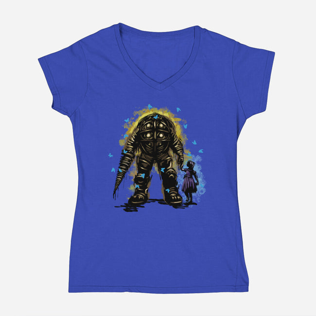 Thanks Mr B-Womens-V-Neck-Tee-nickzzarto