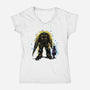 Thanks Mr B-Womens-V-Neck-Tee-nickzzarto