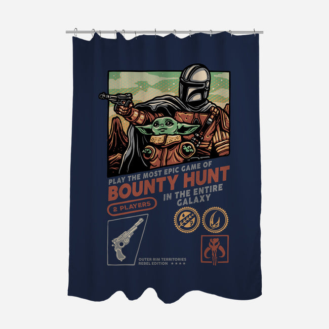 Epic Game Of Bounty Hunt-None-Polyester-Shower Curtain-glitchygorilla