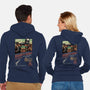 Epic Game Of Bounty Hunt-Unisex-Zip-Up-Sweatshirt-glitchygorilla