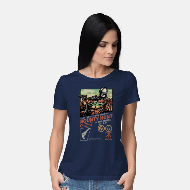 Epic Game Of Bounty Hunt-Womens-Basic-Tee-glitchygorilla