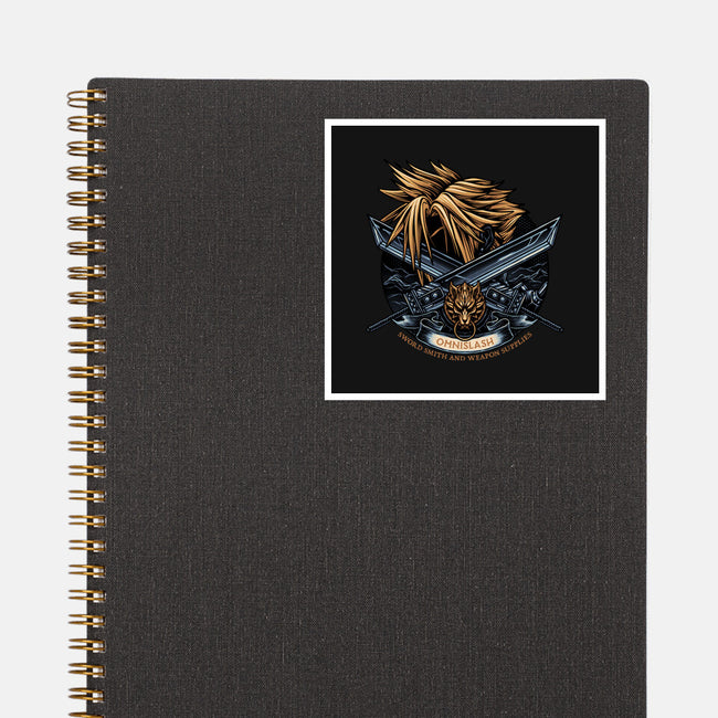 Emblem Of The Omnislash-None-Glossy-Sticker-glitchygorilla