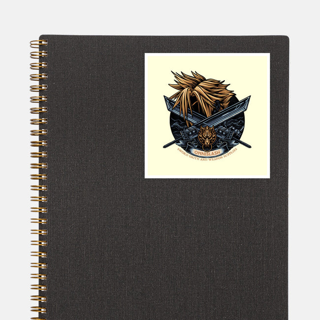 Emblem Of The Omnislash-None-Glossy-Sticker-glitchygorilla