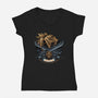 Emblem Of The Omnislash-Womens-V-Neck-Tee-glitchygorilla