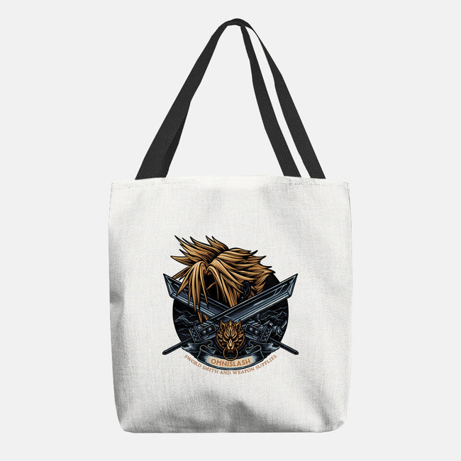 Emblem Of The Omnislash-None-Basic Tote-Bag-glitchygorilla