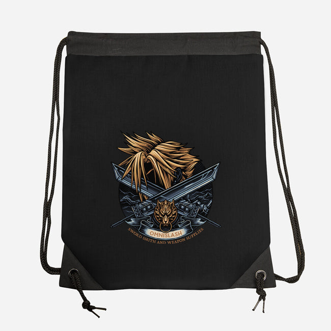 Emblem Of The Omnislash-None-Drawstring-Bag-glitchygorilla