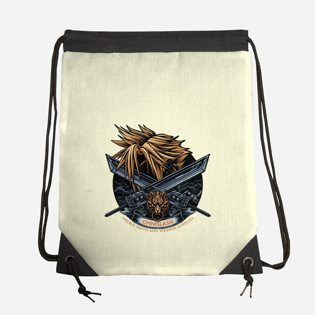 Emblem Of The Omnislash-None-Drawstring-Bag-glitchygorilla