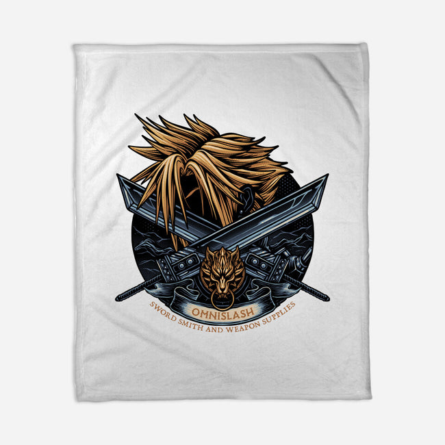 Emblem Of The Omnislash-None-Fleece-Blanket-glitchygorilla