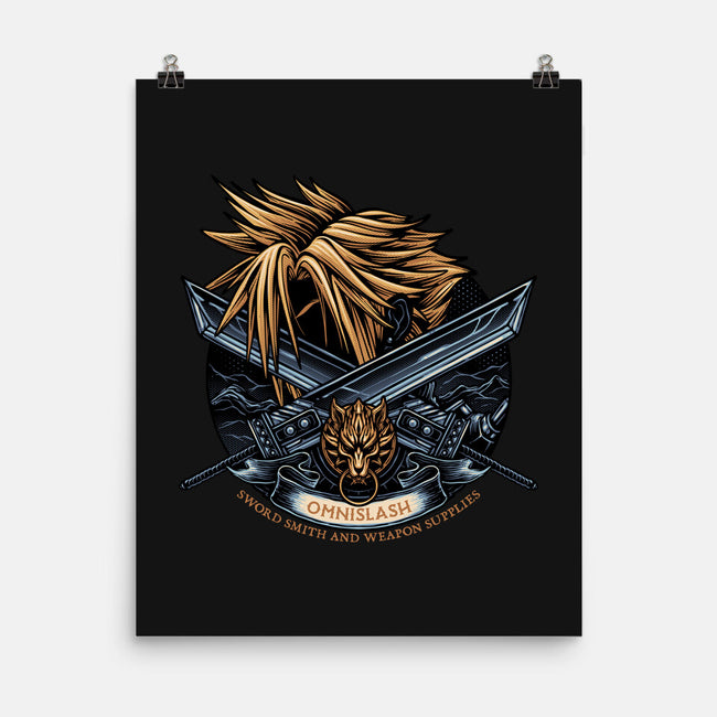 Emblem Of The Omnislash-None-Matte-Poster-glitchygorilla