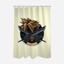 Emblem Of The Omnislash-None-Polyester-Shower Curtain-glitchygorilla