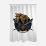 Emblem Of The Omnislash-None-Polyester-Shower Curtain-glitchygorilla