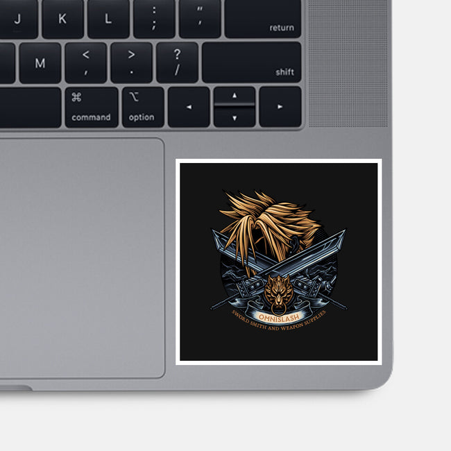 Emblem Of The Omnislash-None-Glossy-Sticker-glitchygorilla