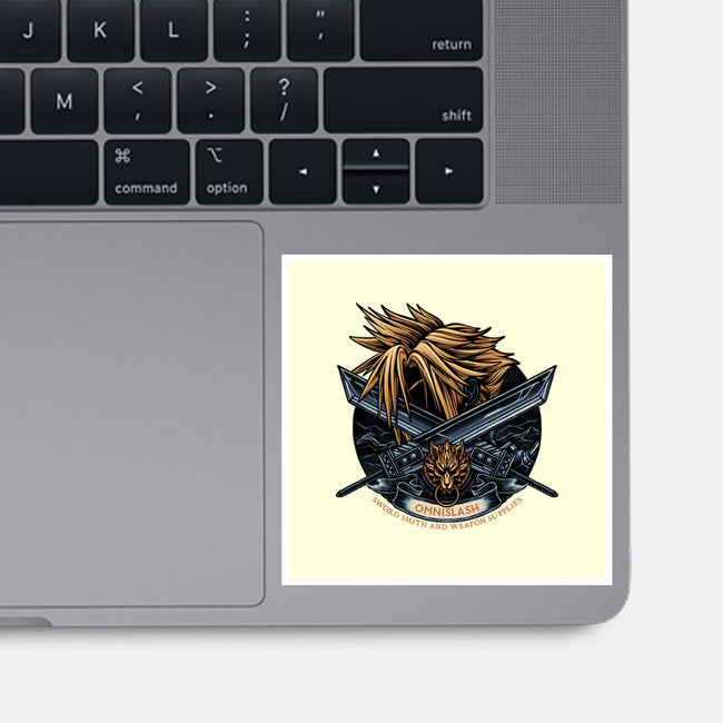 Emblem Of The Omnislash-None-Glossy-Sticker-glitchygorilla